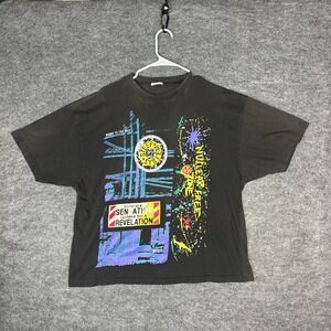 Vintage 90s Sleep In Systems Graphic T Shirt Mens Black Nuclear Free Zone